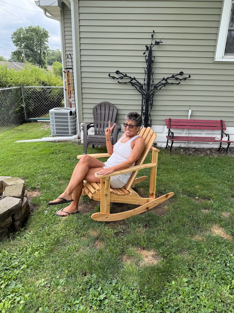 Handcrafted Cedar Adirondack Chair - Newly Listed Rocking Adirondack Chair