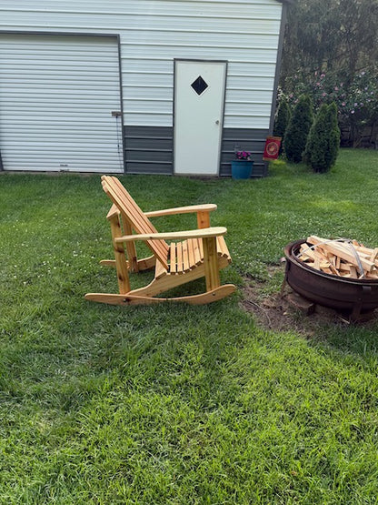 Handcrafted Cedar Adirondack Chair - Newly Listed Rocking Adirondack Chair