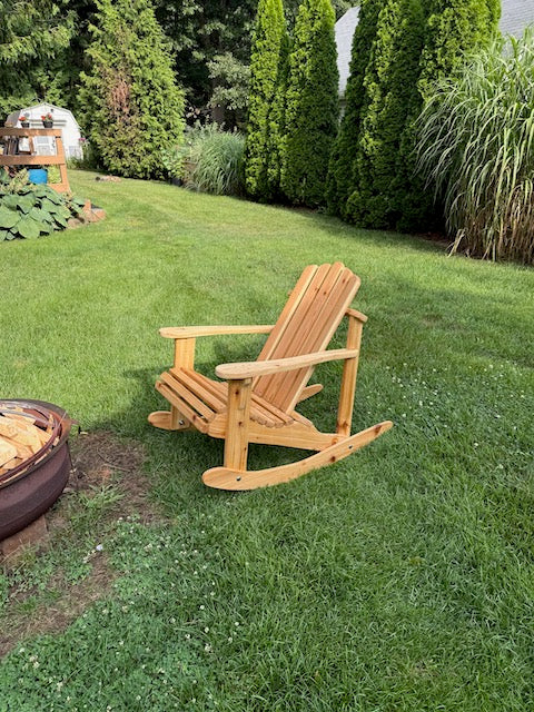 Handcrafted Cedar Adirondack Chair - Newly Listed Rocking Adirondack Chair