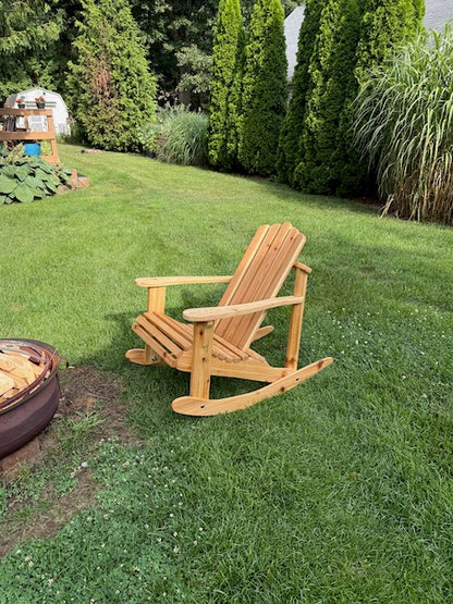 Handcrafted Cedar Adirondack Chair - Newly Listed Rocking Adirondack Chair