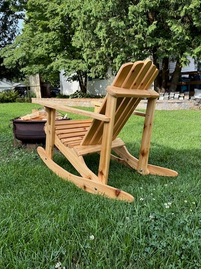 Handcrafted Cedar Adirondack Chair - Newly Listed Rocking Adirondack Chair
