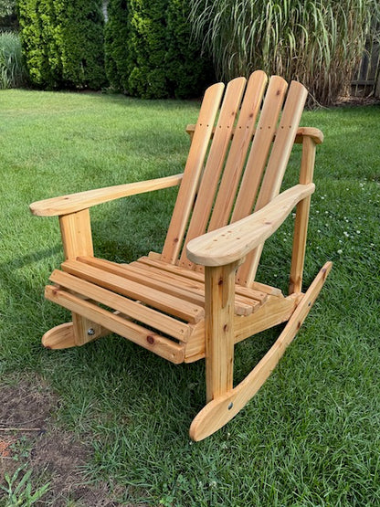 Handcrafted Cedar Adirondack Chair - Newly Listed Rocking Adirondack Chair