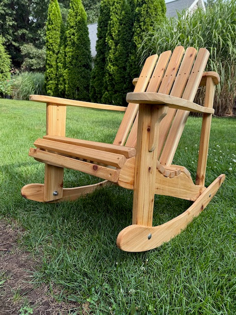 Handcrafted Cedar Adirondack Chair - Newly Listed Rocking Adirondack Chair
