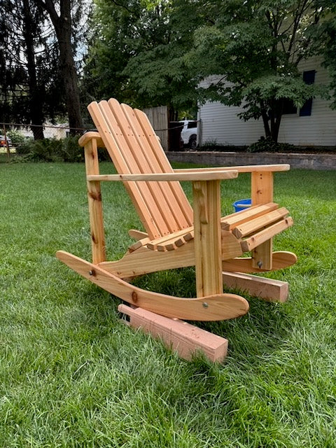 Handcrafted Cedar Adirondack Chair - Newly Listed Rocking Adirondack Chair