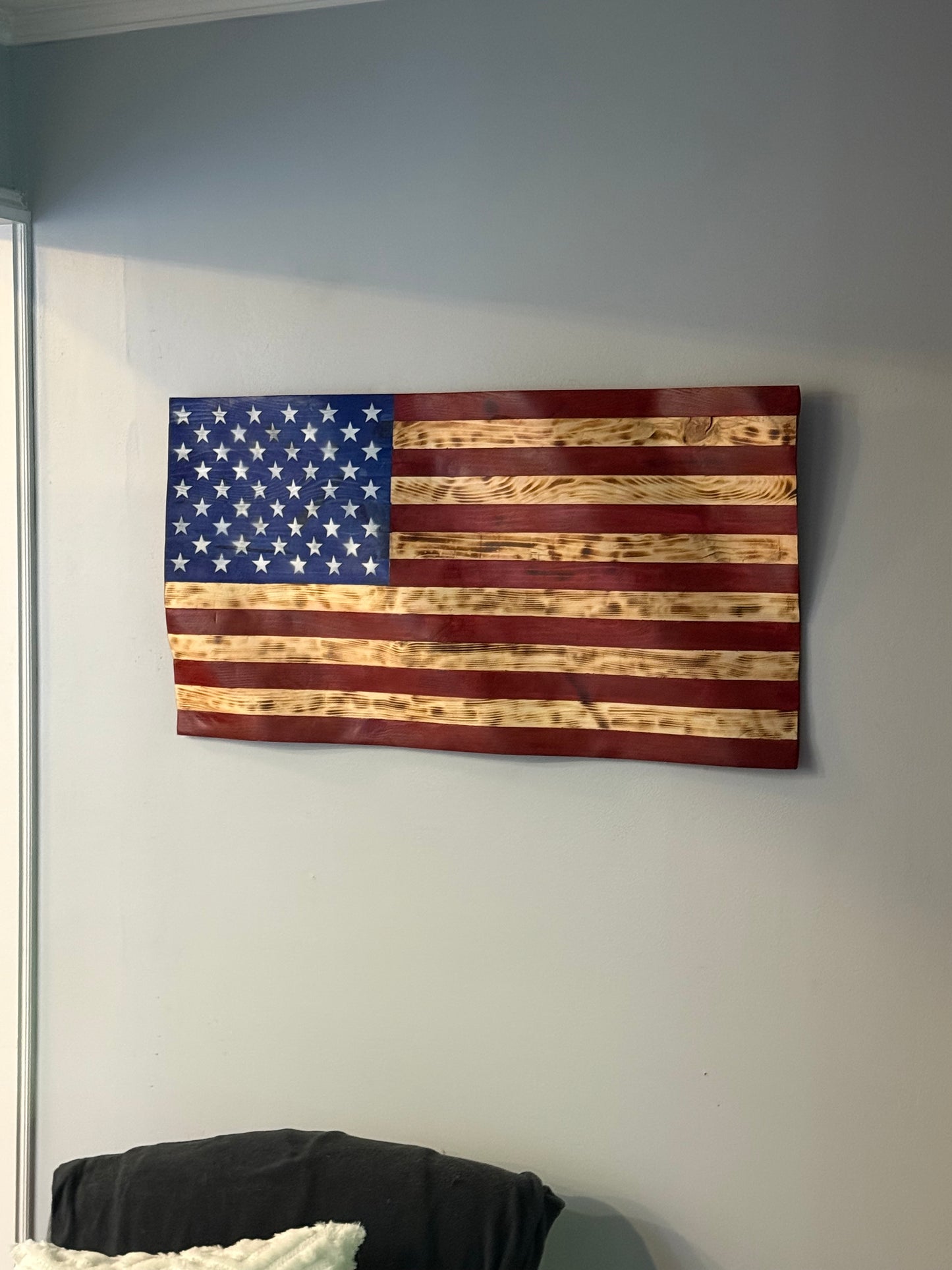 Wavy American Flag – Handcrafted Patriotism in Every Curve