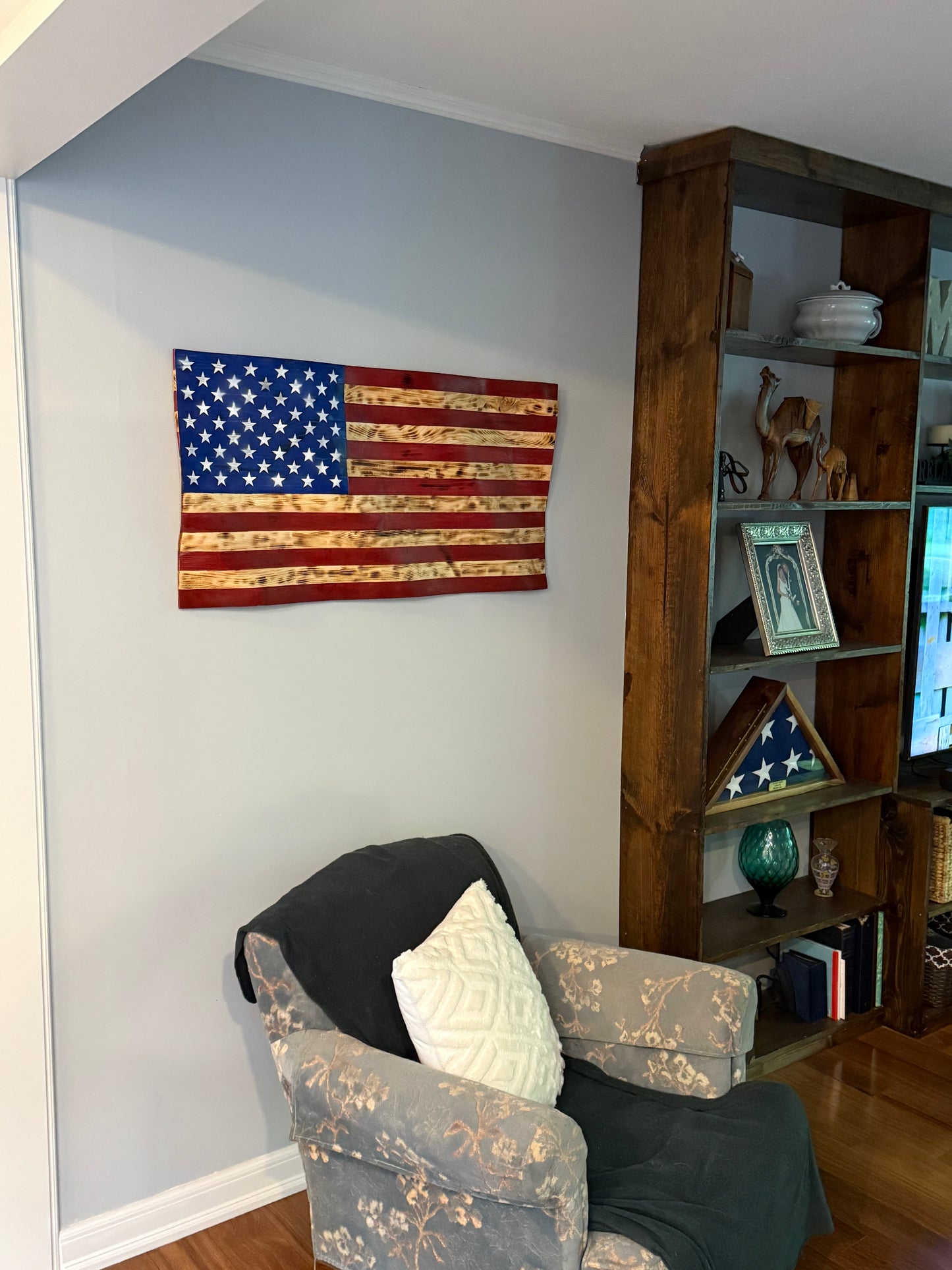 Wavy American Flag – Handcrafted Patriotism in Every Curve
