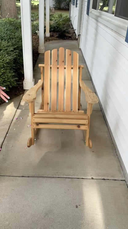 Handcrafted Cedar Adirondack Chair - Newly Listed Rocking Adirondack Chair